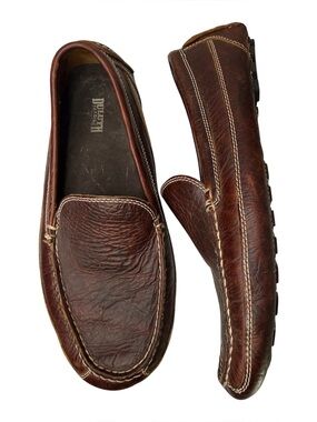 Duluth Trading Bison Leather Moccasins Sz 12 Business Casual Loafer